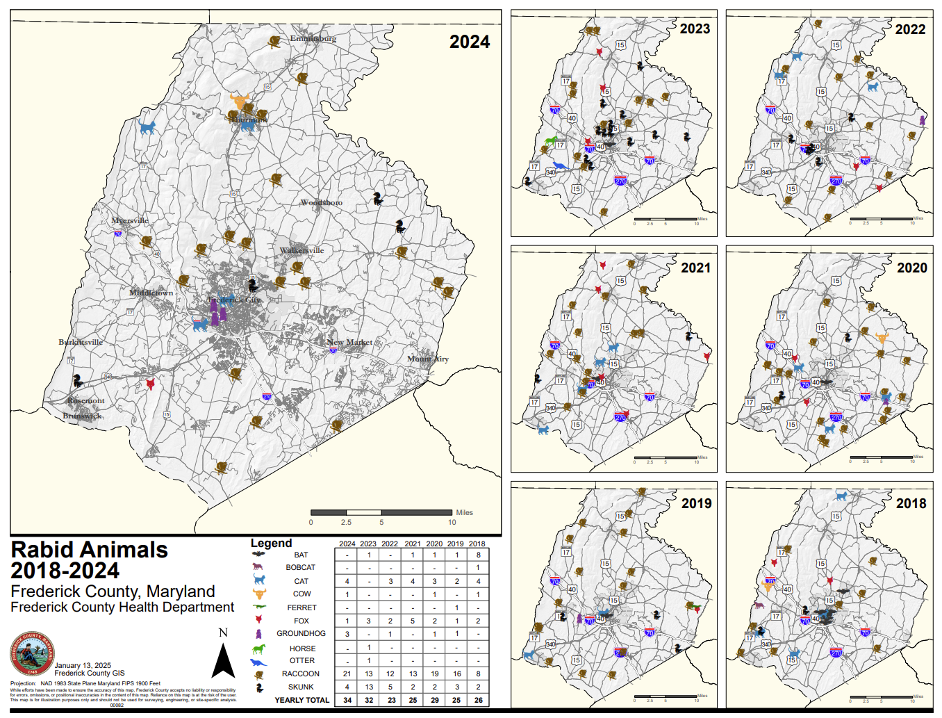 Rabies Map 2024.18